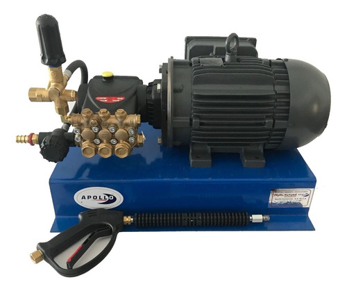 Hidrolavadora Industrial Bifasica 5 Hp 2600 Psi De Alta Presión Para Autolavado Con Bomba Interpump Uso Rudo Y Continuo 