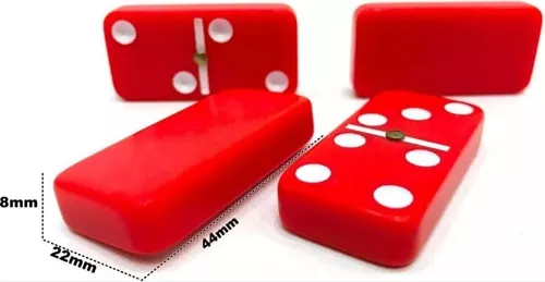 Domino Profissional De Osso Estojo Colorido Com 28 Peças Nfe