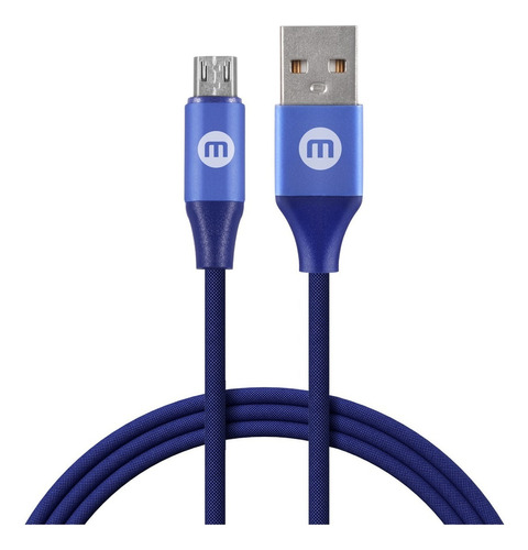 Cable Mobo Knit Micro Usb Azul 1m