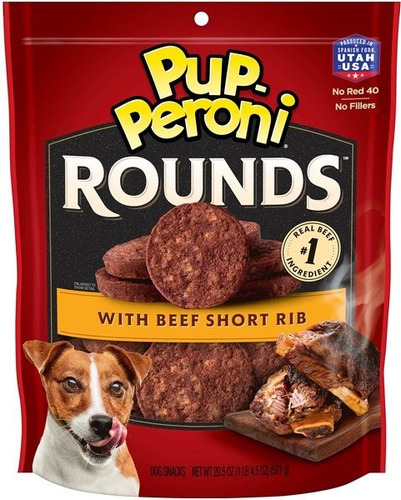 Pup-peroni  Rounds Beef Short Rib Dog Treats, 20.5-oz Pouch,