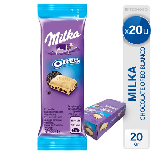 Chocolate Blanco Milka Oreo Caja 20u - Mejor Precio