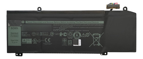 Bateria Compatible Con Dell Alienware 1f22n 60wh 4cell 15.2v Negro