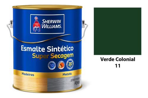 Esmalte Sintético Super Secagem 3,6l Alto Brilho Cores Cor Verde Colonial