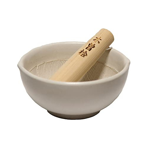 Fabricado Japón Ripple Ridge Mortar And Pestle (uribac...