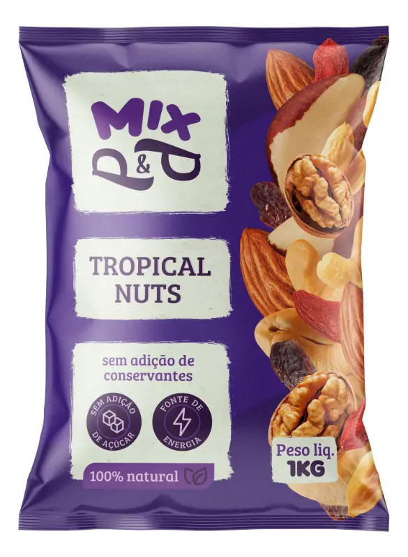 Mix P&P Tropical Nuts de Castanha 1kg Noz Amêndoas Para/Caju