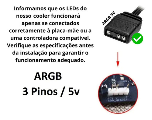 Kit 6 Cooler Fan Rise Mode 120mm Dual Led Rgb Controlável Azul