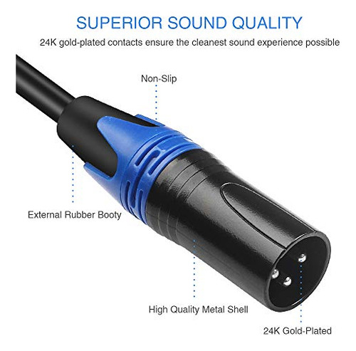 Cable De Audio Xlr A 3.5mm - 10 Ft