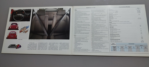 Imagem 9 de 9 de Vw Fusca 1600 1994 Itamar Catálogo Folder Prospecto Novo 0km