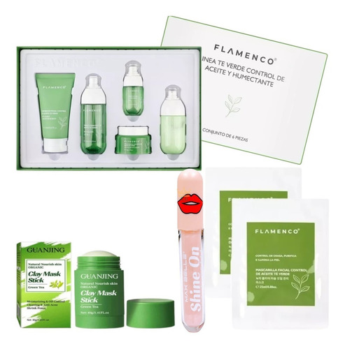 Pack Skin Care Té Verde Limpiador Tónico Loción Crema