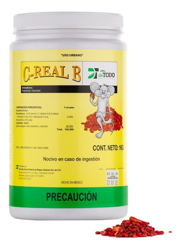 Rodenticida C-real B Granulado 1kg Para Ratas Y Ratones