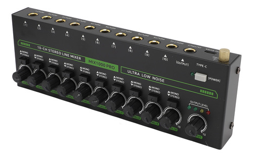 Mezclador De Sonido Estéreo Profesional Rgb De 10 Canales Pa