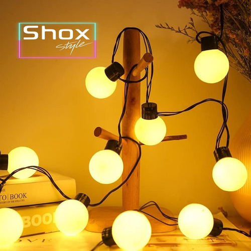 Imagen 2 de 10 de Guirnalda Exterior Cerveceria Led Decoracion 10m Shox Style