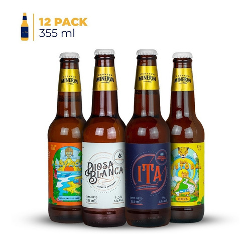 Imagen 2 de 2 de Minerva Mix Linea Maestra 12bot 355ml