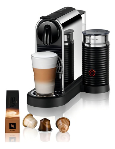 Cafeteira Nespresso Citiz Platinum cor inox & Milk preto 110v