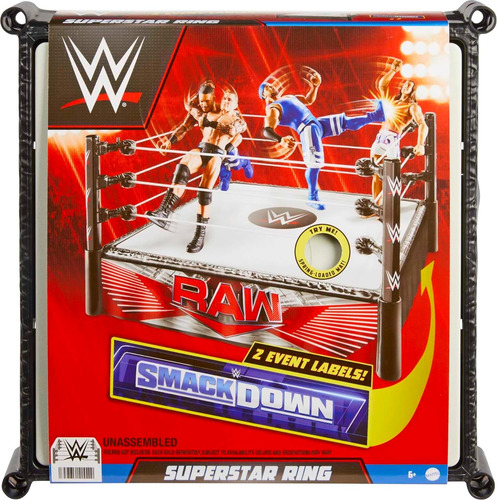 Mattel Wwe Superstar Ring Juego Con Estera Cargada De Resort