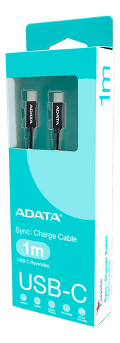 Cable Adata Usb Tipo C A Usb Tipo C 1 Metro Negro