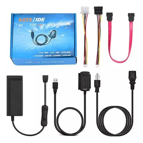 Cable Convertidor Usb Sata Ide Disco Duro Cd 2.5 3.5