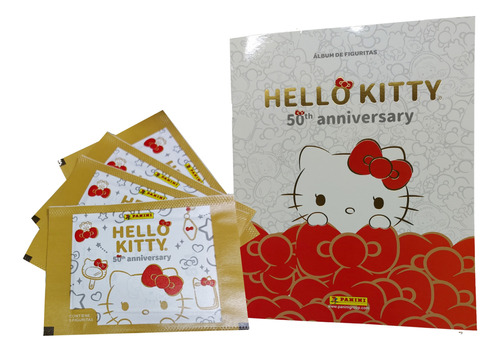 Álbum + 25 Sobres Figuritas Panini Kitty 50 Aniversario Cc