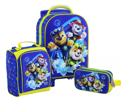 Maleta Eva 3d Satin Med Paw Patrol Tamaño A4 Scool