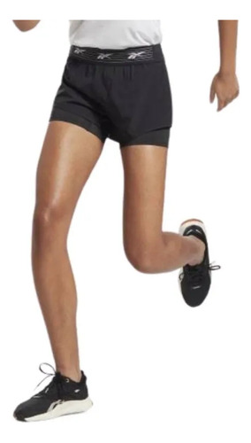 Short Running Reebok Epic Short 2 In 1 Negro Mujer Gl2571
