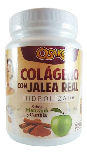 Colágeno Con Jalea Real Hidrolizada 500g Sabor Mazana Canela