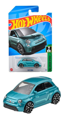 Hot Wheels Escala 1:64 #144 Fiat 500e - Green Speed (8/10)