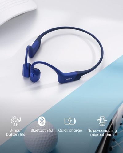 Fone De Condução Óssea Shokz Openrun Mini Cor Azul