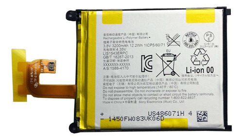 Bateria Lis1543erpc Para Sony Z2 Lis1543 Con Garantia 100%