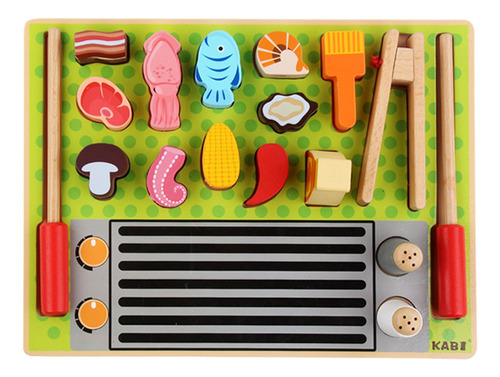 Set De Barbacoa De Madera P Para Niños Pretend Play Cooking