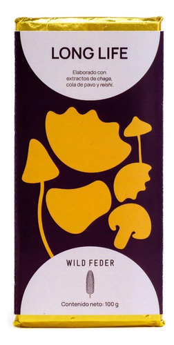 Wild Feder Chocolate Con Adaptógenos Long Life 100 G