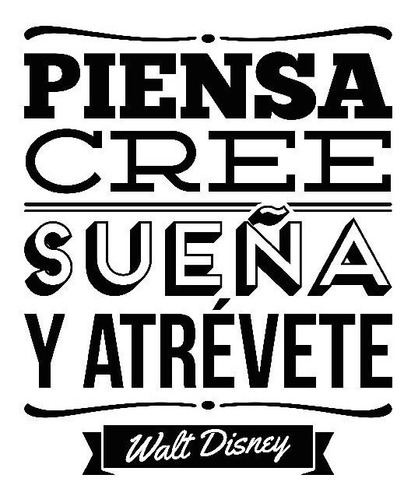 Frases Decorativas Disney Sticker Autoadhesivo Vinilo Auto