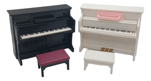 Pianos Miniatura Casa De Muñecas Ternurines Sylvanian Acces. Negro