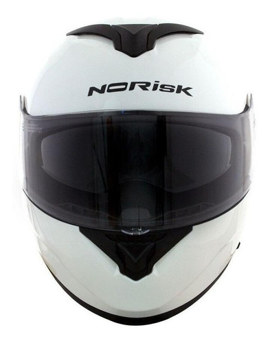 Capacete para moto  escamoteável Norisk  Force  branco monocolor tamanho 56 