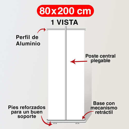 Porta Banner Rollup De Aluminio 80 X 200