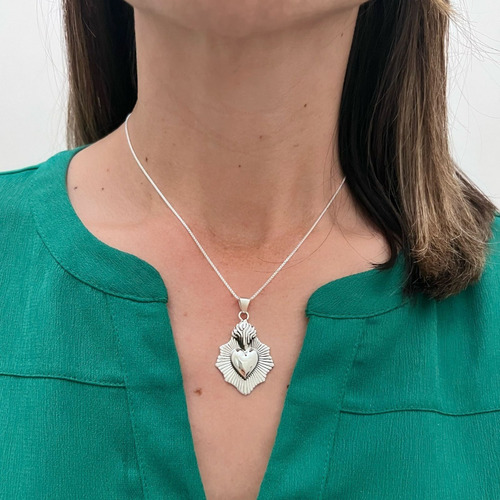Imagen 7 de 10 de Dije De Plata Ley .925 Corazón Milagrito Mexicano Agálea