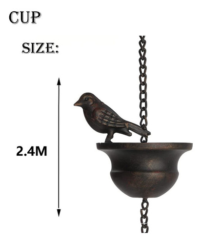 Correntes De Chuva Para Calhas Mobile Birds Cups Rain Chimes