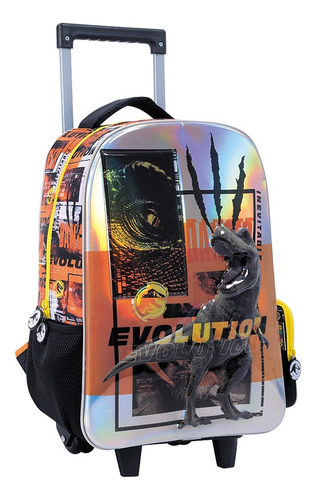 Mochila Escolar Carro 17 Pulgadas Jurassic World Original