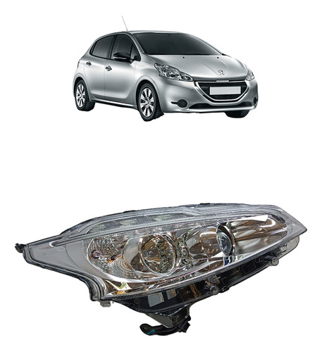 Farol Dianteiro Peugeot 208 2012 A 2016