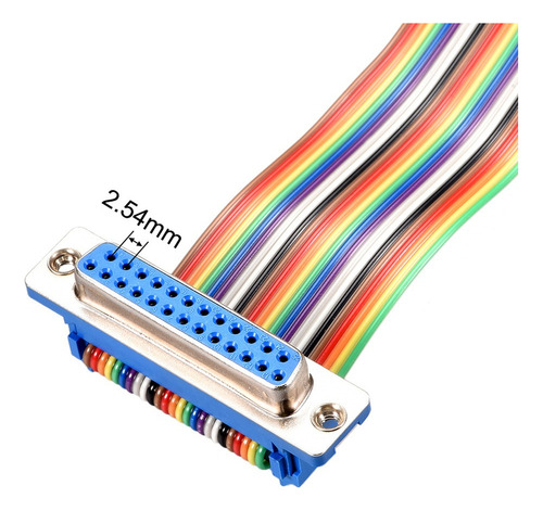 Cable Plano Flexible Idc De 25 Pines Db25 Hembra A Db25 Hemb