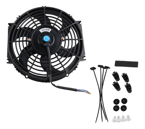 Pieza Del Ventilador Del Radiador De 10 Pulgadas 12v80w