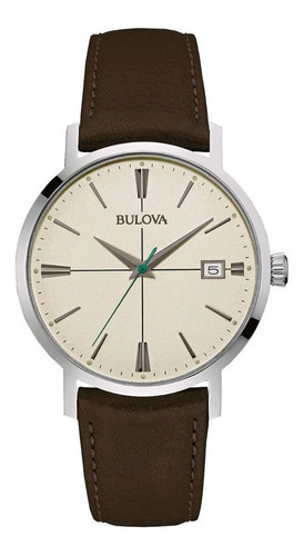 Reloj Bulova Hombre Clasico De Cuero Modelo 96b242