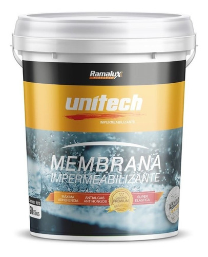 Unitech Membrana Imperm Premium Elástica Blanco 4kg - Ynter