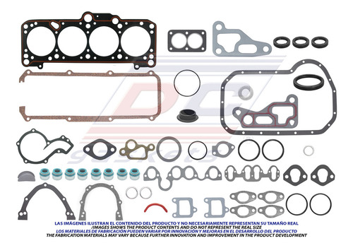 Juego Juntas Volkswagen Jetta Basico 1.8l Sohc 1990-1990 T/m