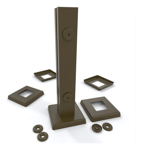 Coluna Torre Inox 30 Cm 2 Furo Bronze