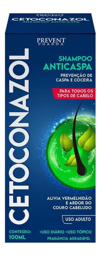  Kit 2 Shampoo Cetoconazol Prevenção Anticaspa Coceira 100ml