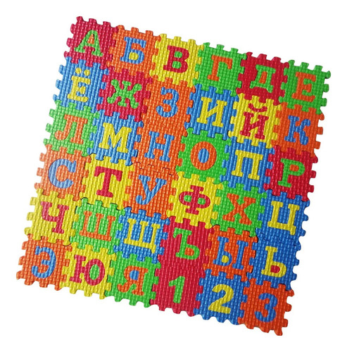 Alfombra De Juego Eva Foam Con Letras Rusas