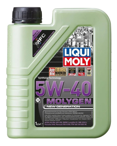 Aceite 5w40 Molygen 1 L Sintetico Liqui Moly Promo Floresta