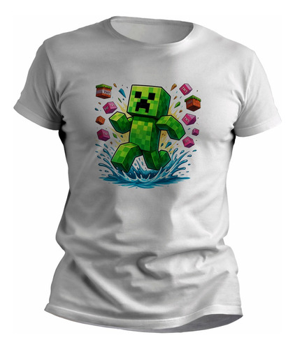 Remeras Minecraft Adultos Estampados Originales - 7558
