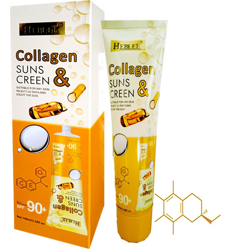 Bloqueador Solar 90+ Con Colágeno Y Baba De Caracol 100ml