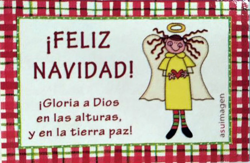 Tarjetas De · Mensajes Cristianos · Packx100 Navidad Color Rojo